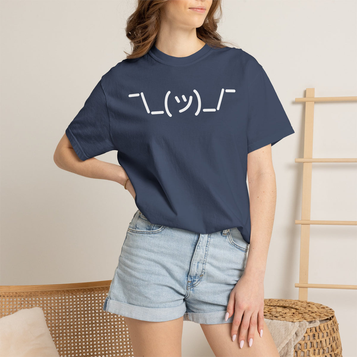 Shrug Emoticon - Dark