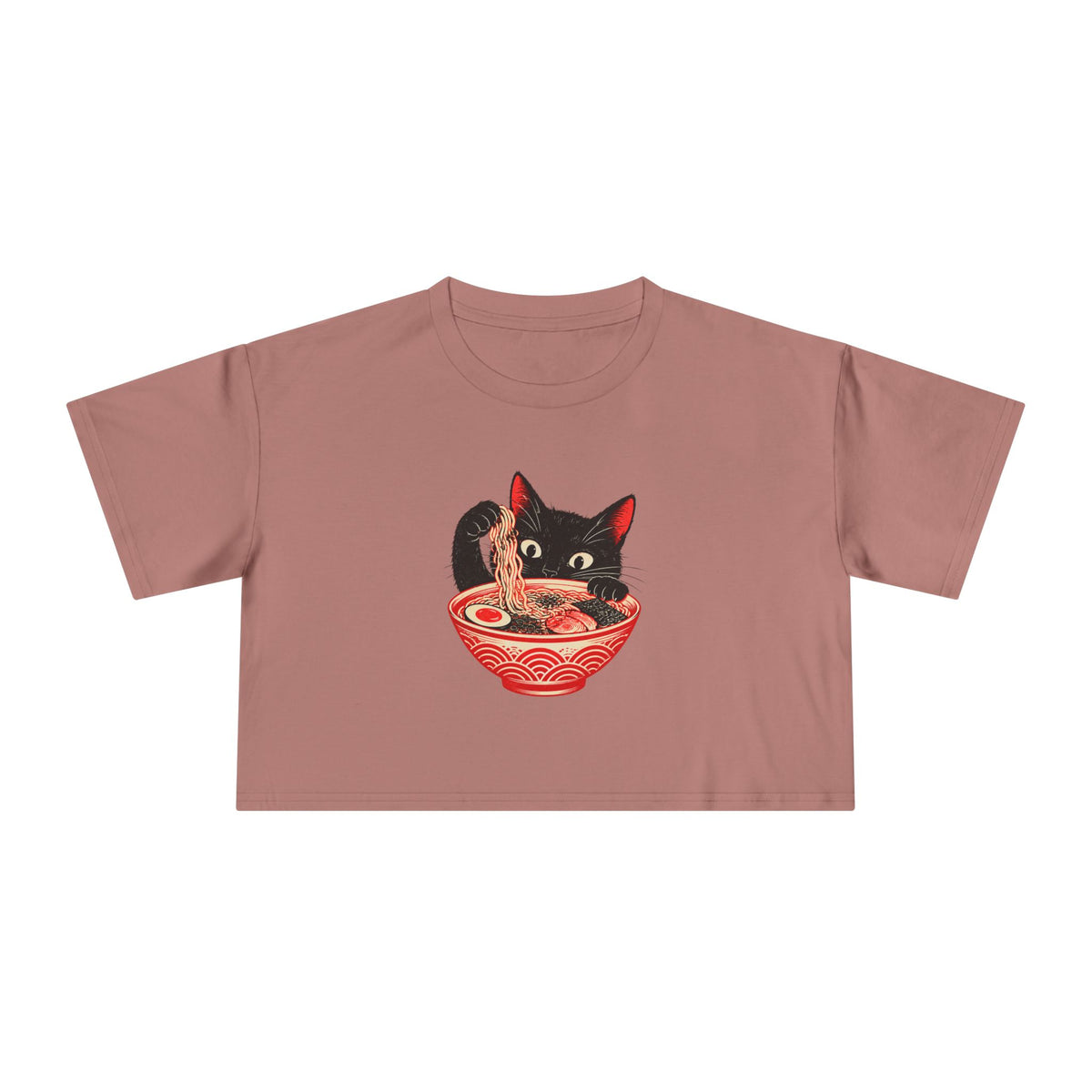 Midnight Noodle Cat — Women’s Crop Top