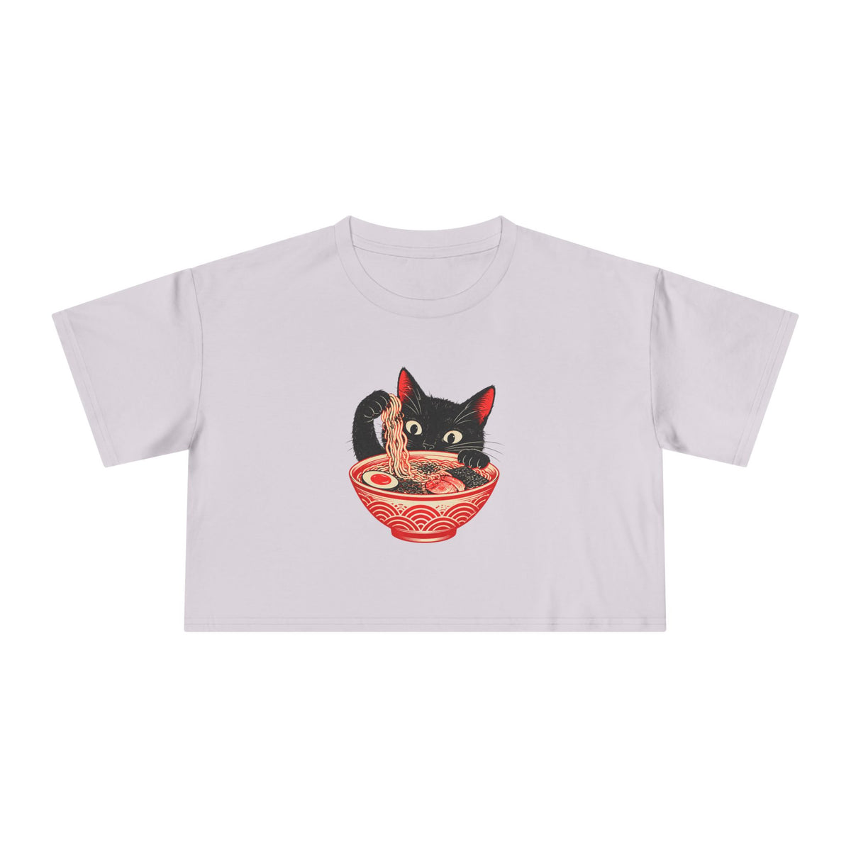 Midnight Noodle Cat — Women’s Crop Top